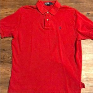 Red short sleeve polo